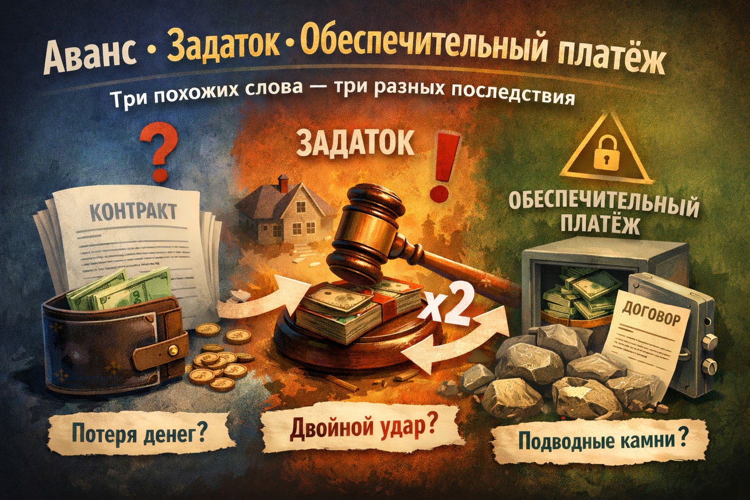 Аванс, задаток, обеспечительный платёж